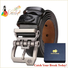 Load image into Gallery viewer, Catch A Break Men Belt Leather Vintage - N71223-1BM and Box 
