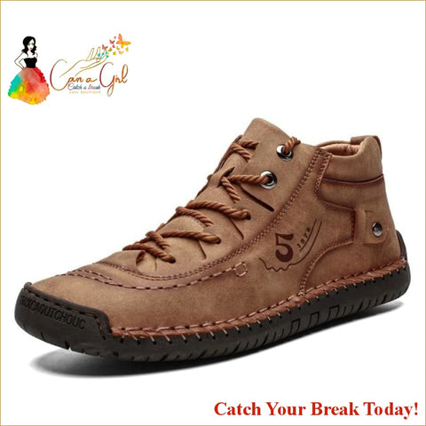 Catch A Break Men Leather Casual Shoes - 9926-Brown / 13 - 