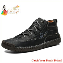 Load image into Gallery viewer, Catch A Break Men Leather Casual Shoes - 9926-Black / 5.5 - 
