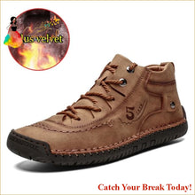 Load image into Gallery viewer, Catch A Break Men Leather Casual Shoes - 9926-Fur Brown / 