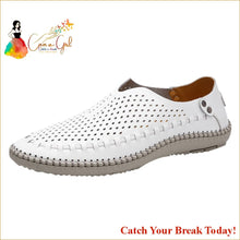 Load image into Gallery viewer, Catch A Break Men Leather Moccasins - White / 10.5 / United 