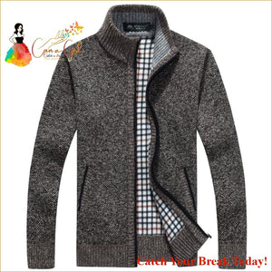 Catch A Break Men’s Cashmere Sweater - Coffee / L - clothing