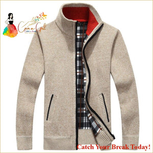 Catch A Break Men’s Cashmere Sweater - Beige / M - clothing