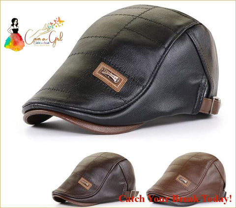 Catch A Break Men’s Leather Visor Hat - For Men
