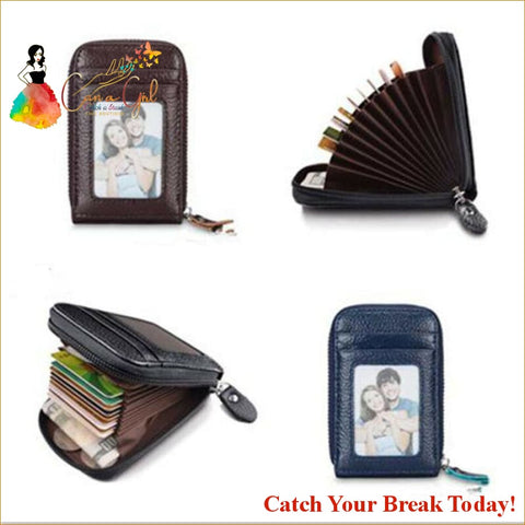 Catch A Break Men’s Leather Wallet And Credit Card Holder - 