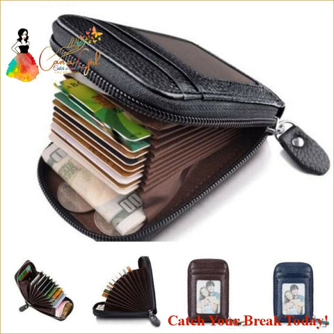 Catch A Break Men’s Leather Wallet And Credit Card Holder - 