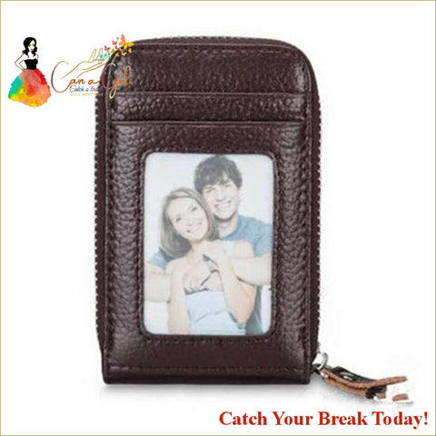 Catch A Break Men’s Leather Wallet And Credit Card Holder - 