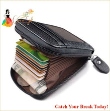 Load image into Gallery viewer, Catch A Break Men’s Leather Wallet And Credit Card Holder - 