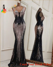 Load image into Gallery viewer, Catch A Break Mermaid Evening dress - black / 4 -- Lable 