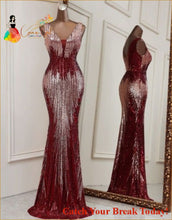 Load image into Gallery viewer, Catch A Break Mermaid Evening dress - Wine red / 4 -- Lable 