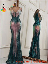 Load image into Gallery viewer, Catch A Break Mermaid Evening dress - Green / 4 -- Lable 