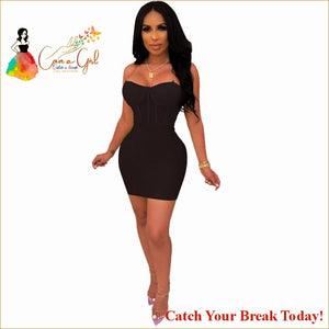 Catch A Break Mini Dress - black / S / United States - 