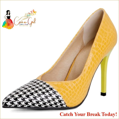 Catch A Break Mixed Colors Sexy Pumps - yellow / 3 - Shoes