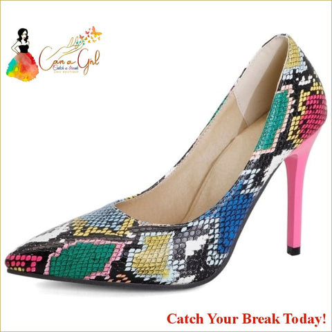 Catch A Break Mixed Colors Sexy Pumps - Shoes