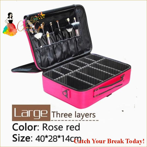 Catch A Break Multi-Storage Professional Cosmetic Case - 