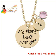 Load image into Gallery viewer, Catch A Break My Story Isn’t Over Yet Necklace - Light 