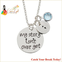 Load image into Gallery viewer, Catch A Break My Story Isn’t Over Yet Necklace - Silver 