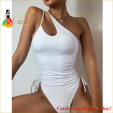 Load image into Gallery viewer, Catch A Break One Shoulder Swimsuit - 794-02 / S - Swimwear