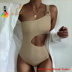 Catch A Break One Shoulder Swimsuit - 1284-01 / S - Swimwear