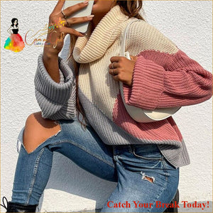 Catch A Break Patchwork Sweater - Sweaters & Hoodies