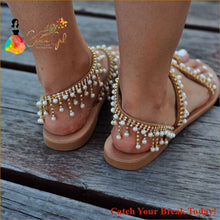 Load image into Gallery viewer, Catch A Break Pearl Summer Sandals - shoes
