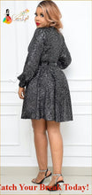 Load image into Gallery viewer, Catch A Break Plus Size V-Neck Mini Dress - Clothing