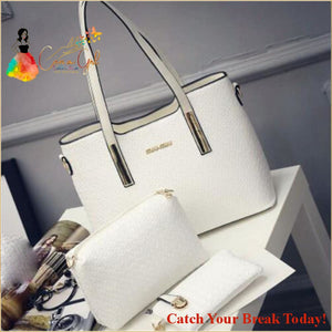 Catch A Break Polyester 3 Pcs Purse Set - White - purses