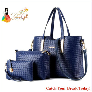 Catch A Break Polyester 3 Pcs Purse Set - Blue - purses