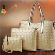 Load image into Gallery viewer, Catch A Break Polyester 3 Pcs Purse Set - Gold - purses