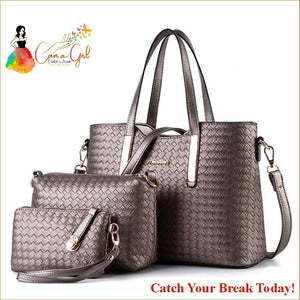 Catch A Break Polyester 3 Pcs Purse Set - Silver - purses