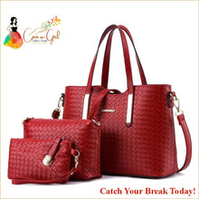 Load image into Gallery viewer, Catch A Break Polyester 3 Pcs Purse Set - Wine - purses