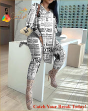 Load image into Gallery viewer, Catch A Break Read Me Up Print Pants Set - Clothing