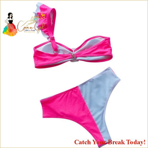 Catch A Break Ruffle Bikini Floral Swimsuit - swimwear
