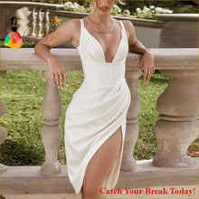 Load image into Gallery viewer, Catch A Break Satin Corset Dress - L / White - Dresses