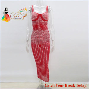Catch A Break Sequin Glitter Dress - Red / M / China - 