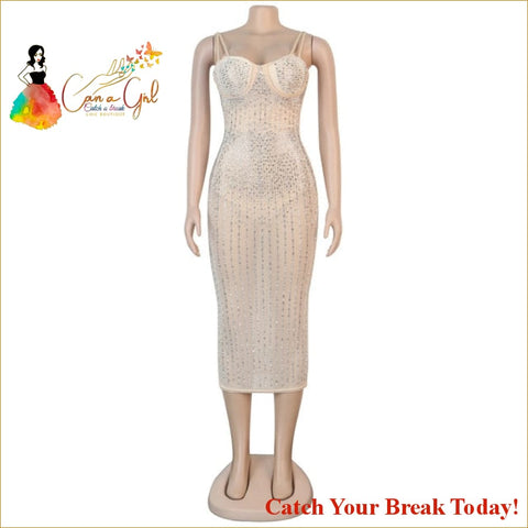 Catch A Break Sequin Glitter Dress - Khaki / S / SPAIN - 