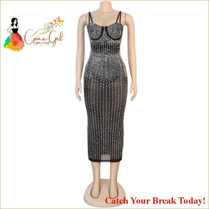 Catch A Break Sequin Glitter Dress - black / L / SPAIN - 