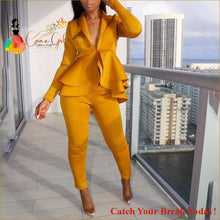 Load image into Gallery viewer, Catch A Break Set The Stage Pants Set - Yellow / S - 