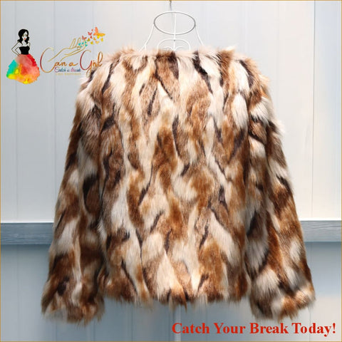 Catch A Break Short Fox Fur Coat - coat