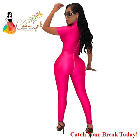 Catch A Break Sophisticated Fuchsia Jumpsuit - clothing