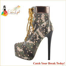 Load image into Gallery viewer, Catch A Break Spike Stiletto Ankle Boots - xy222 / 5 - boots