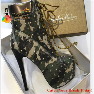 Catch A Break Spike Stiletto Ankle Boots - boots