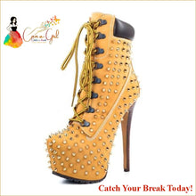Load image into Gallery viewer, Catch A Break Spike Stiletto Ankle Boots - xy220 / 10 - 
