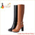 Catch A Break Square Heels Round Toe Knee-High Boots - boots