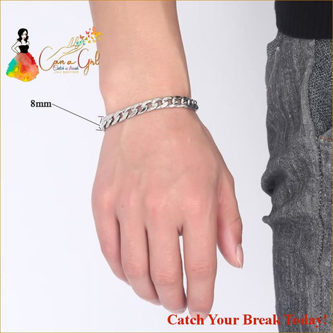 Catch A Break Stainless Steel Silver Bracelet