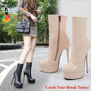Catch A Break Stiletto Heel Mid-Calf - shoes