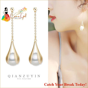Catch A Break Stud Earrings Pearls Drop Earrings - 