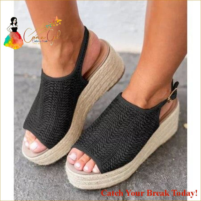 Catch A Break Summer Fashion Beach Shoes - Black / 4.5 / 
