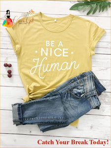 Catch A Break Summer Stylish Vintage Tee - mustard---white 