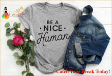 Load image into Gallery viewer, Catch A Break Summer Stylish Vintage Tee - gray tee black 